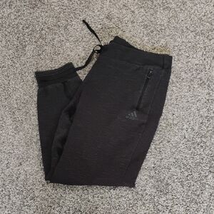 Adidas Gray Heather Joggers with Zip Pocket